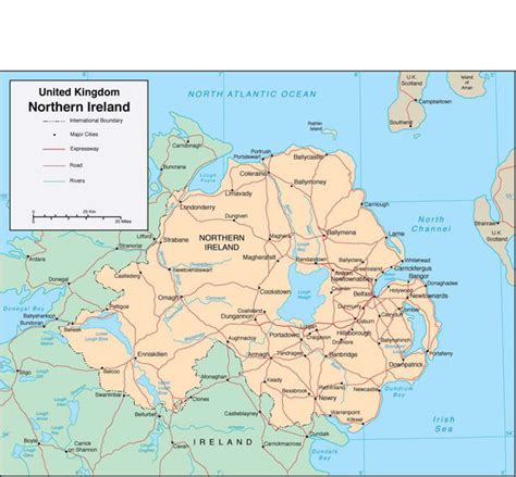 Digital Northern Ireland Map In Adobe Illustrator Vector Format