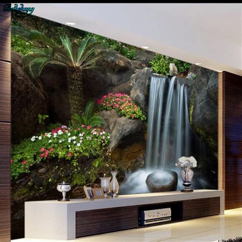 Beibehang Large Scale Custom Wallpaper Julu Waterfalls Water Production