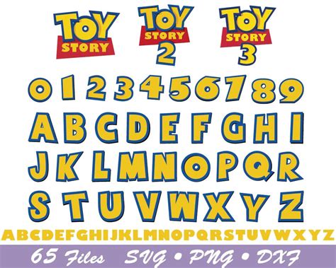 Toy Story Alphabet Svg Toy Story Fonts Svg Toy Story Svg Etsy