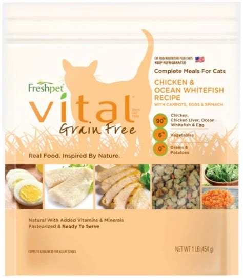Freshpet Vital Grain Free Chicken And Ocean Whitefish Recipe For Cats