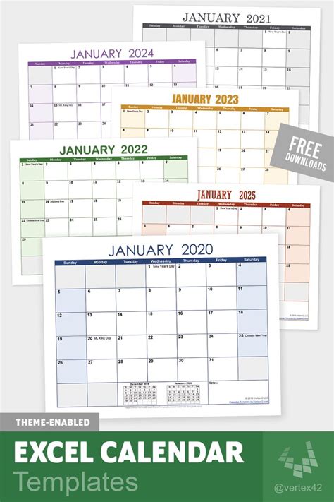 Download Free Excel Calendar Templates From All The Xlsx