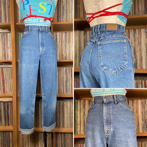 27wx295l Vintage Lee Ultra High Waist Mom Jeans 27 Inch Etsy Mom