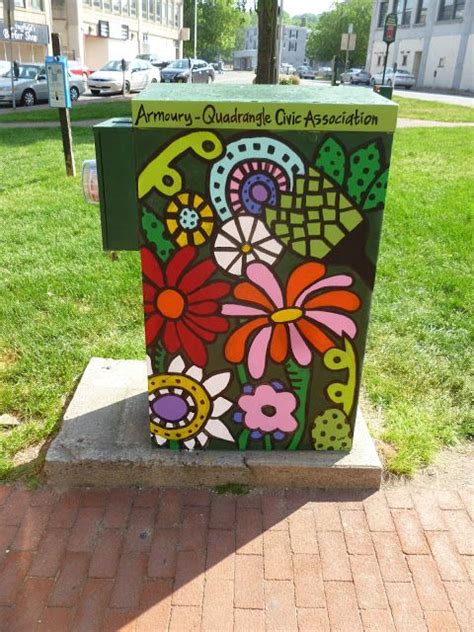 Photo Ops Decorated Utility Box Whimsical Flowers Springfield Ma