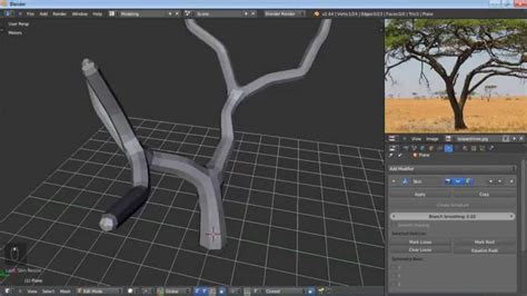 Modeling A Basic Tree In Blender Using The Skin Modifier Youtube