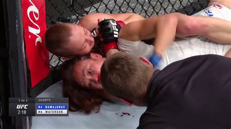Rose Namajunas Head Kicks And Chokes Out Michelle Waterson The UFC