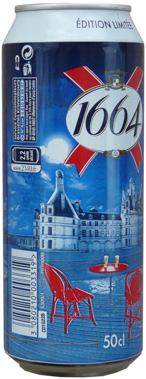 1664 De Kronenbourg Beer 500ml Chateau De Chambord France