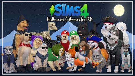 20 Halloween Costumes For Pets In The Sims 4 Youtube