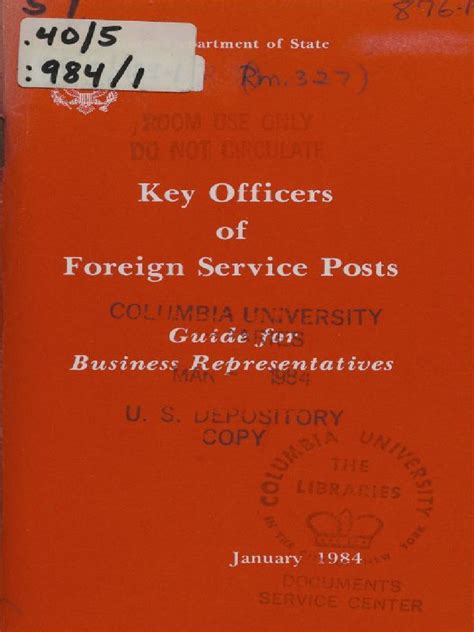 Key Officers Guide For Business Representatives Pdf Consul