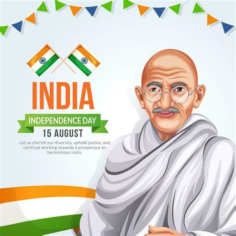 15 August Happy India Independence Day Creative Vector Illustration