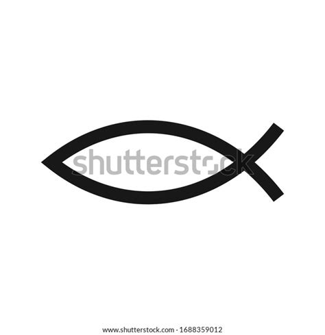 Christian Symbol Ichthys Jesus Fish Icon Stock Vector Royalty Free