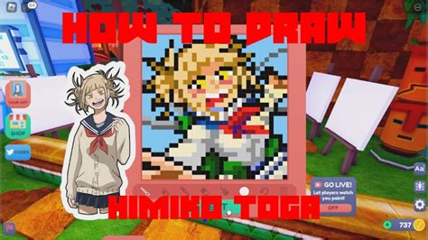 How To Draw Himiko Toga Mha Starving Artist Roblox Youtube