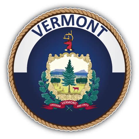 Vermont Usa State Seal Car Bumper Sticker Decal 5 X 5 Ebay