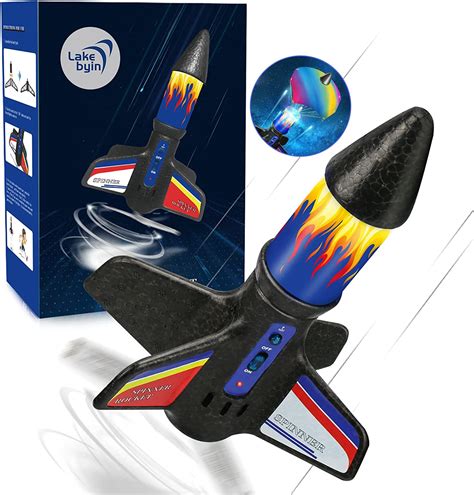 buy बच्चों के लिए lakebyin रॉकेट लॉन्चर उम्र के लिए इलेक्ट्रिक पावर्ड फ्लाइंग रॉकेट टॉय 4 12