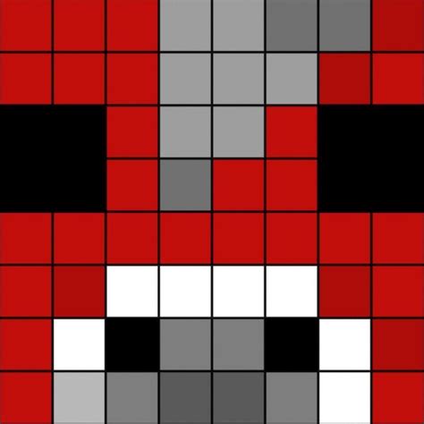 Mooshroom Painting Minecraft Pixel Art Grid Pixel Art