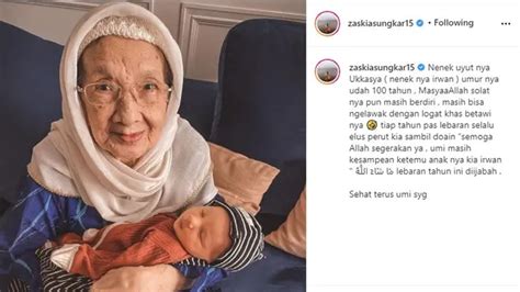 Zaskia Sungkar Bahagia Nenek Irwansyah Berusia 100 Tahun Masih Bisa