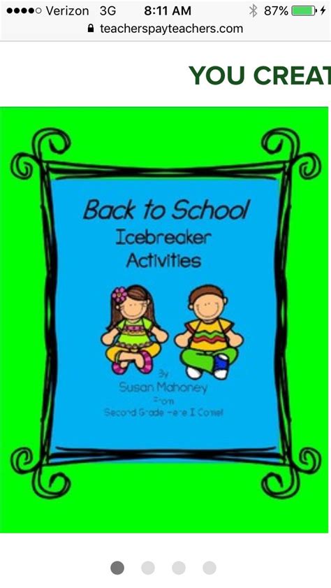 Pin By Second Grade Here I Come On Back To School Icebreaker