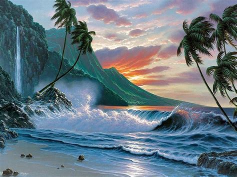 Ocean Waves Sunset Wallpapers Top Free Ocean Waves Sunset Backgrounds