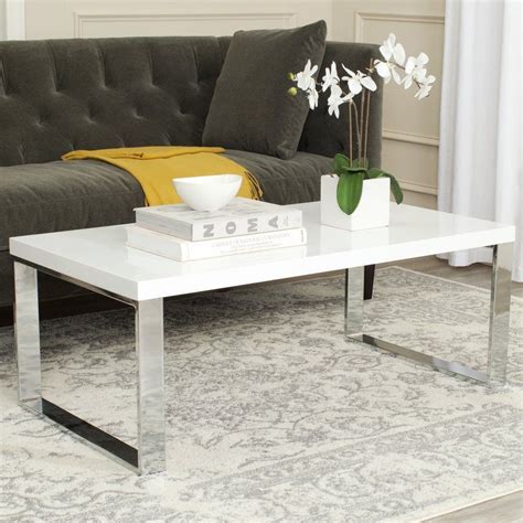 Chromium Sled Coffee Table Contemporary Coffee Table Coffee Table