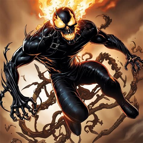 Symbiote Ghost Rider Spirit Of Vengeance Marvel Comics Ai Generated