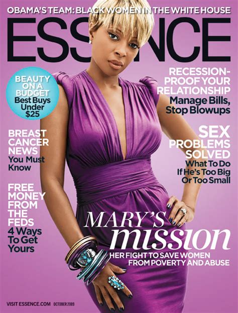 Mary J Blige Covers October 2009 Essence Magazine