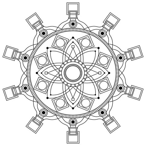 Mandala gratuit mpc design 3 - Coloriage Mandalas - Coloriages pour