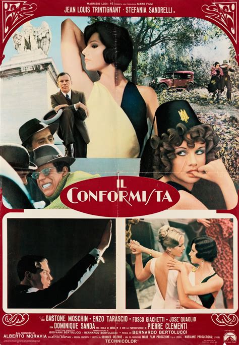 the conformist original 1970 italian double fotobusta movie poster