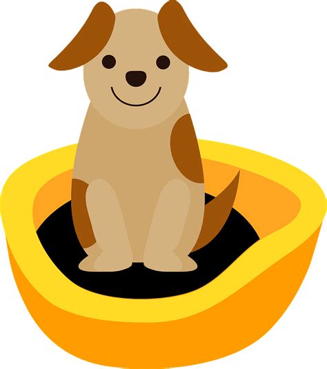 Dog Sitting In Its Bed Clipart Free Download Transparent Png Creazilla