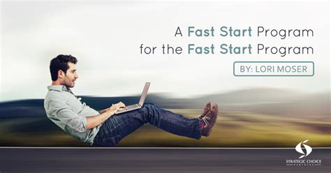 A Fast Start Program For The Fast Start Program