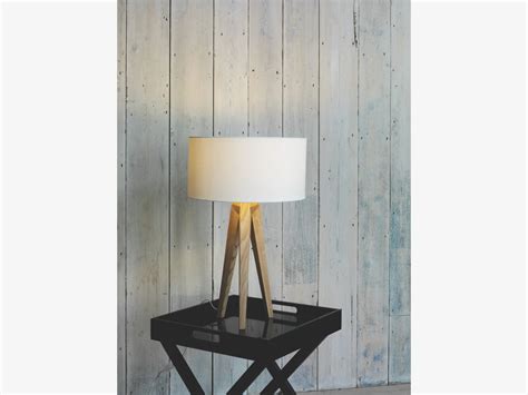 Lepower wood tripod floor lamp, mid century standing lamp, modern design studying light for living room, bedroom, study room and office, flaxen lamp shade with e26 lamp base. TRIPOD BASE Ash wooden tripod table lamp | Table lamp base, Wooden table lamps, Tripod table