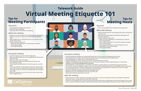 Telework Guide Virtual Meeting Etiquette 101 Chapman University