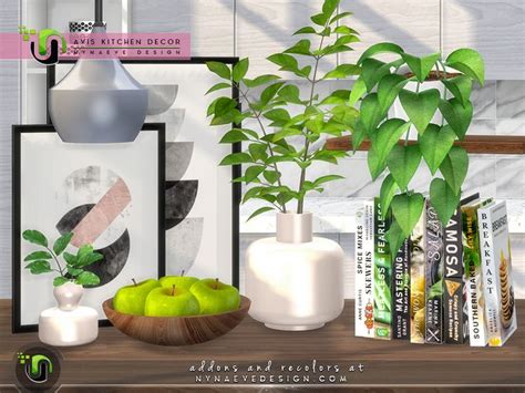 Nynaevedesigns Avis Decor Plant Vase Hanging Plants Sims 4