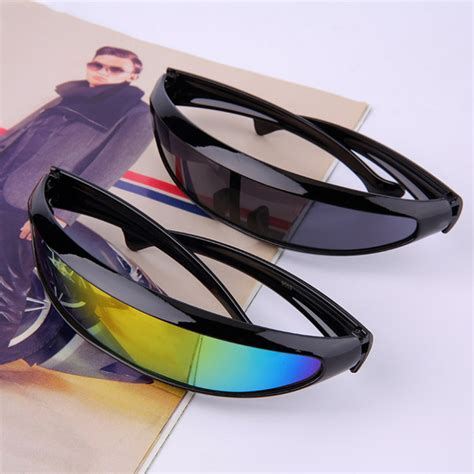 Personality Trendy Mercury Reflective Lens Sunglasses Fashion Laser Siamese Sun Glasses Uv