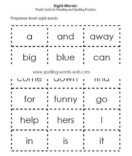 Dolch Sight Words 6th Grade Dolch Sight Words List Language Resources