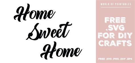 Home Sweet Home Svg File Instant Download Home Svg Png Pdf Eps Dxf