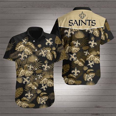 New orleans saints play nfl football in the crescent city. New orleans saints hawaiian shirt