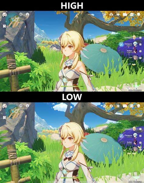 Pc Comparison Between Low And High Settings Genshin Impact Official