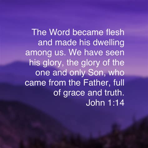 John 1 14 And The Word Was Made Flesh And Dwelt Among Us And We Beheld