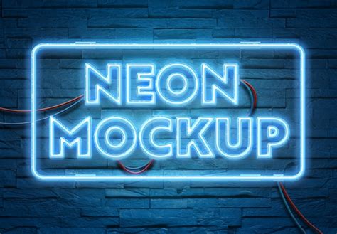 Neon Lights Mockup Neon Light Sign 3d Mock Up Psd Text Effect By