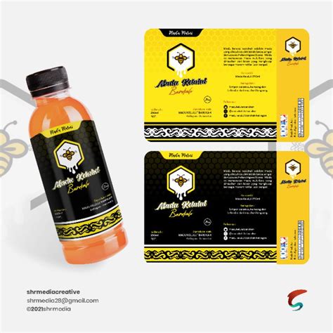 Jual Desain Stiker Label Botol Madu Shopee Indonesia