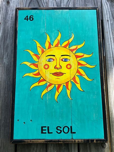 Mexican Loteria El Sol Etsy