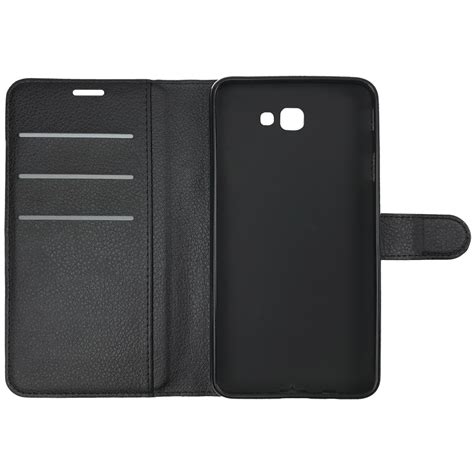 Leather Wallet Case Samsung Galaxy J7 Prime Black