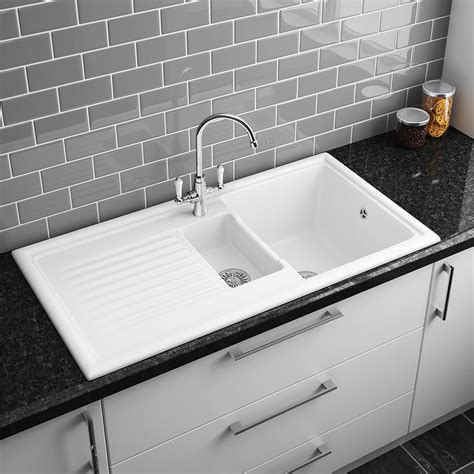 Reginox Rl301cw Traditional White Ceramic 15 Bowl Sink