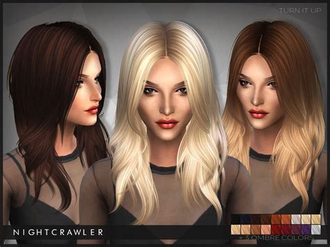 The Sims Resource Turn It Up Hairstyle By Nightcrawler Sims 4 Hairs
