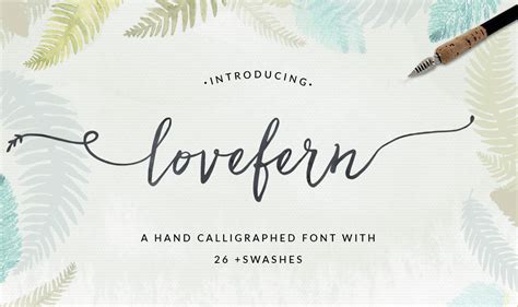 Lovefern A Modern Calligraphy Swashes Font