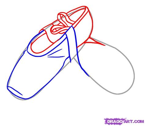 Start the base of the beak with a curve. Pointe Shoes Drawing | Free download on ClipArtMag