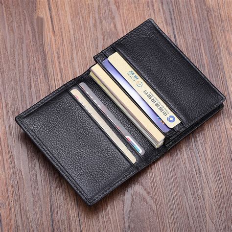 Fashion Genuine Leather Credit Card Holder Men Card Id Holders Women