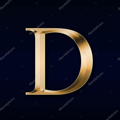 Gold Letter D On A Black Background Stock Photo By ©syhinstas 86637412