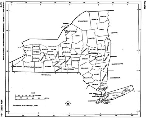 New York Map With County Lines Travelsfinderscom