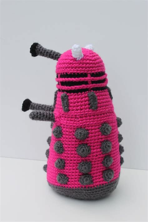 Doctor Who Inspired Pink Dalek Amigurumi Crochet Plush