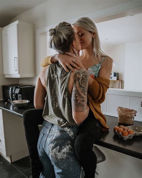 Baking At Home Shoot Lesbian Couple Photography Lesbian Couples Photography Cute Lesbian